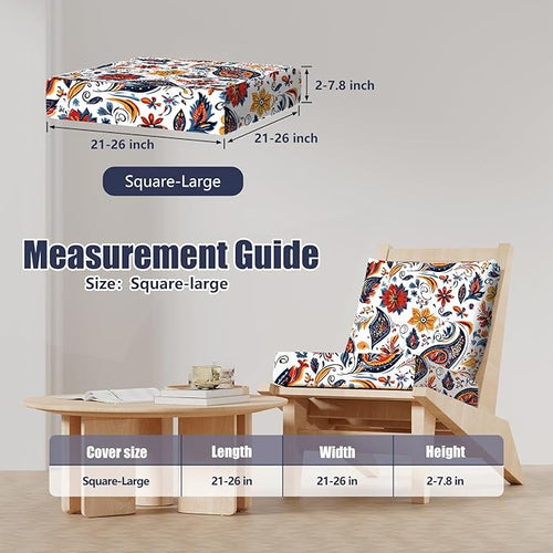 8Pcs Stretch Patio Cushion Covers, Outdoor Couch & Sofa Replacement Slipcovers - Image 2