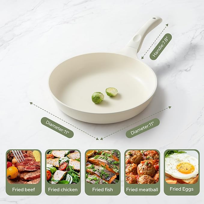 Redchef Ceramic Pan Nonstick, Nonstick Frying Pan, Large Fry Pans, PFAS & - Image 8