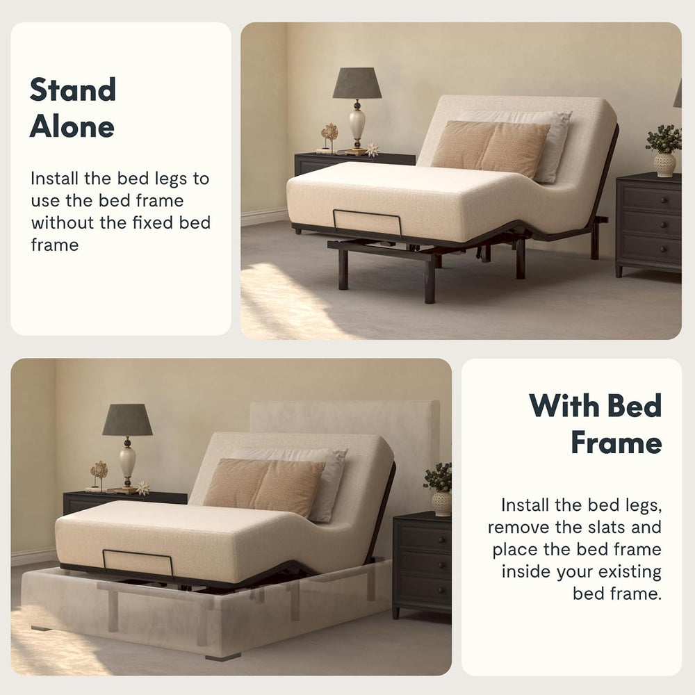 FLEXISPOT Twin XL Adjustable Bed Frame Base, Durable Motor & Easy Assembly