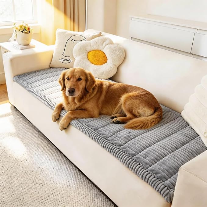 Couch Cover for Dogs Washable, Fuzzy Pet Couch Covers for 3 Cushion Sofa Pet by Awjcsv