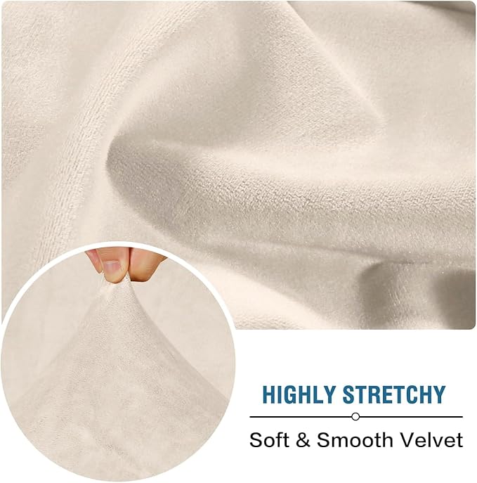 H.VERSAILTEX Velvet Stretch Individual Cushion Cover Plush Cushion Slipcover - Image 3