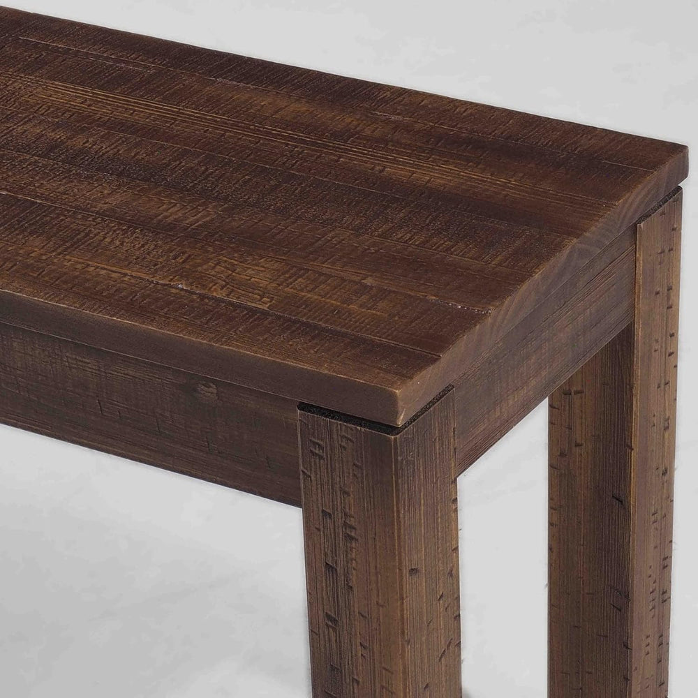 Grain Wood Furniture Montauk Solid Wood Bench, Rustic Walnut