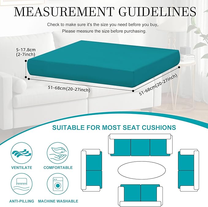 14 Pcs Stretch Patio Cushion Covers, Outdoor Couch Covers Replacement, Outdoor - Image 2