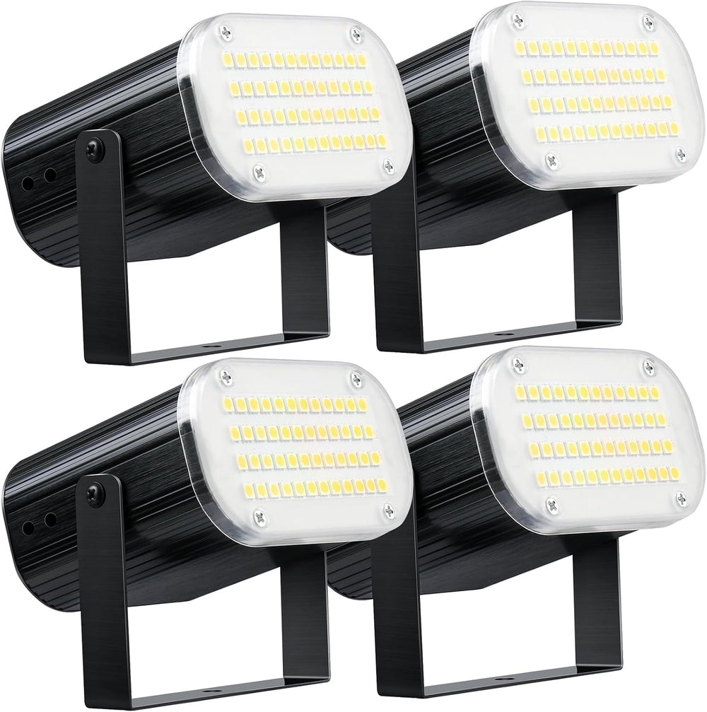 Luditek 4-Pack Mini Halloween White LED Strobe Light, Sound Activated - Flash...