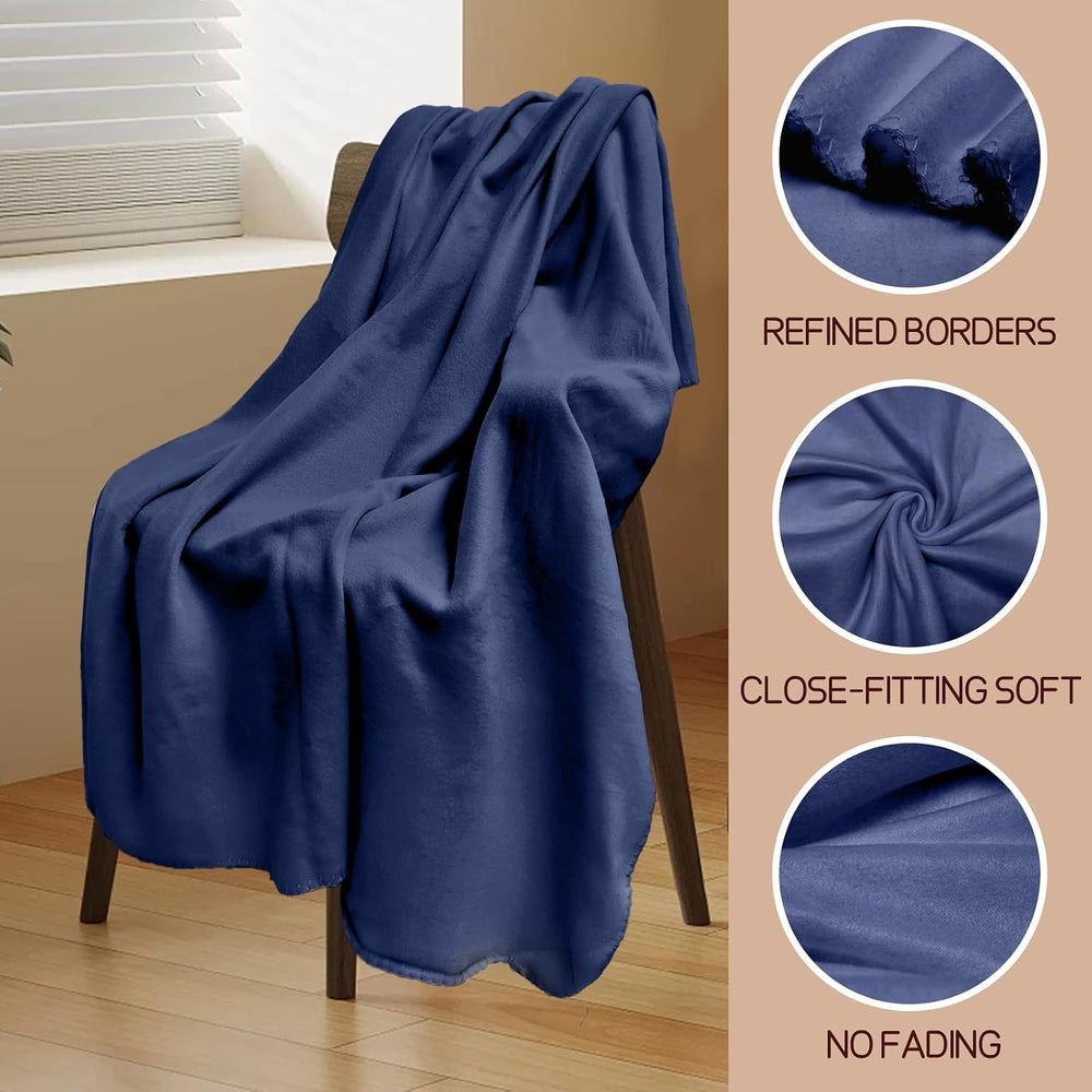 24 Pcs Fleece Blankets Bulk 60 x 50 in, Throw Blankets in Bulk for Wedding, L...