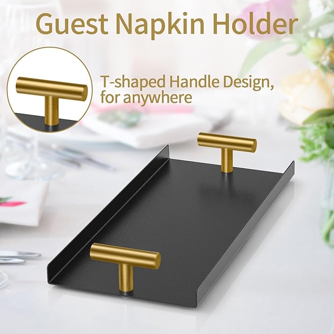 STWWO Napkin Holder for Bathroom, Guest Towel Holder Tray for Bathroom - Image 4