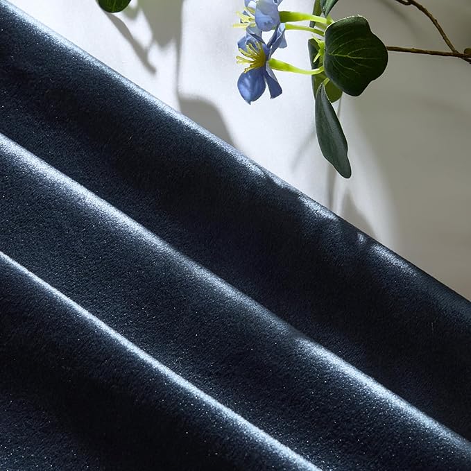 GIGIZAZA Navy Blue Velvet Pillow Covers 18x18, Square Solid Throw Pillow Covers - Image 4