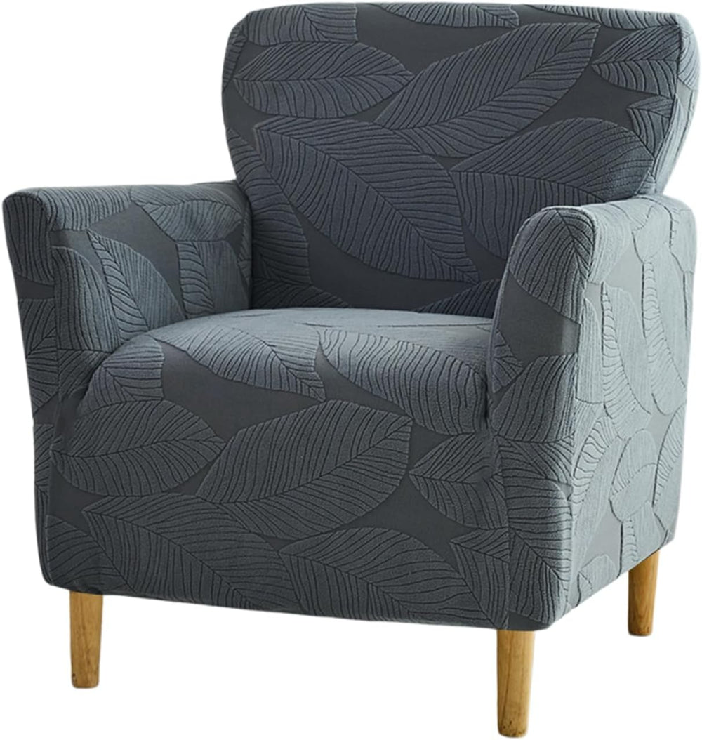 NILUOH Mid Century Modern Armchair Slipcover 1-Piece Stretch Jacquard Solid C...