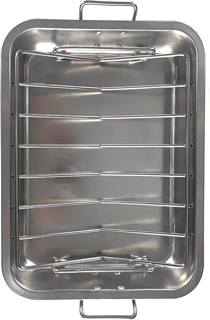 16" Premium Stainless Steel Roaster Pan Set