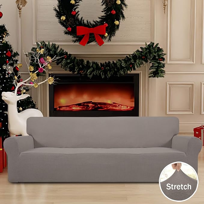 Easy-Going Stretch 4 Seater Sofa Slipcover 1-Piece Sofa Cover Furniture - Image 2