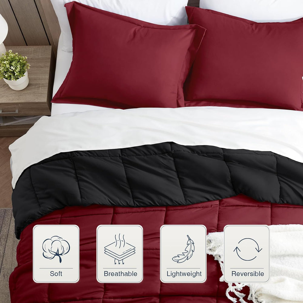 satisomnia California King Comforter Set 3 Piece, Lightweight Bed Comforter