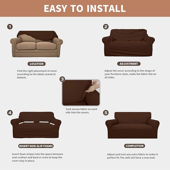 Easy-Going 100% Waterproof Couch Cover, Dual Waterproof Sofa Cover, Stretch - Image 5