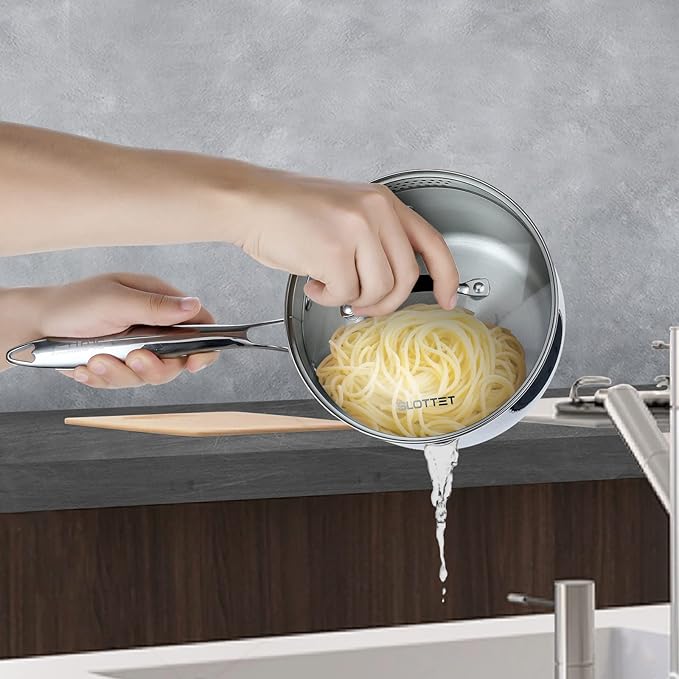 SLOTTET Tri-Ply Whole-Clad Stainless Steel Sauce Pan - Image 2