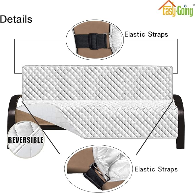 Easy-Going Futon Sofa Slipcover Reversible Sofa Cover Armless Cover Furniture - Image 4