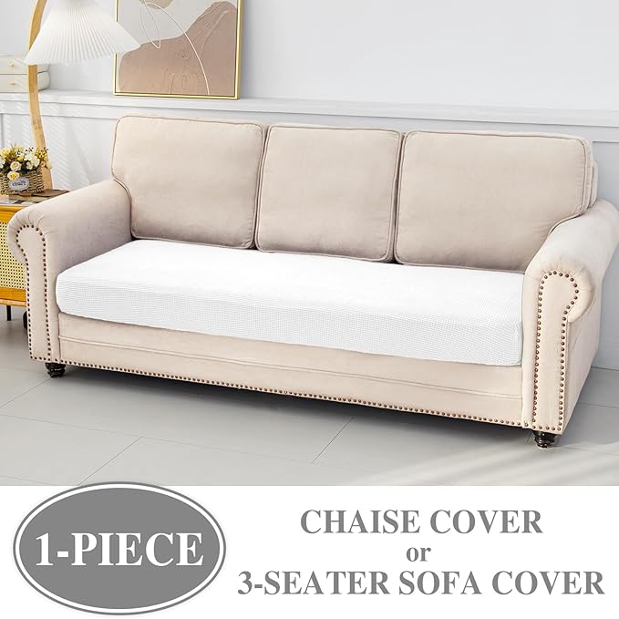 Couch Cushion Cover Chaise Lounge Cover Washable Separate Seat Chaise Couch - Image 3