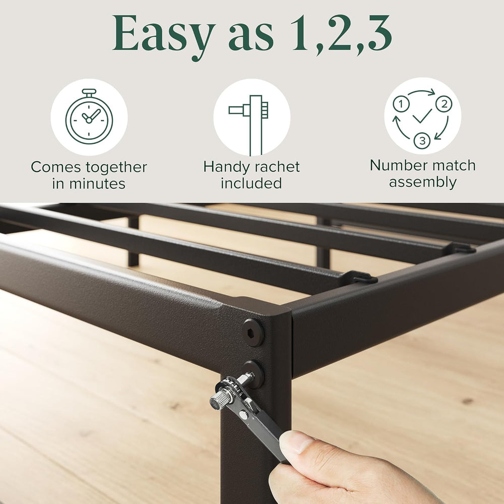 Zinus ABEL 14 Inch Platform Bed Frame, Steel Slat Support, Easy Assembly, No ...
