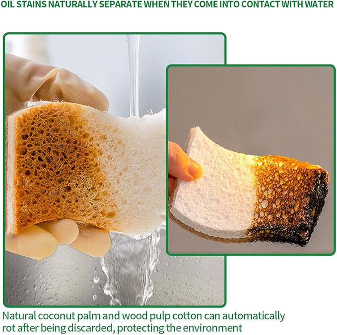 Sponges Kitchen Natural Dish Sponge Plant-Based Biodegradable Compostable - Image 4