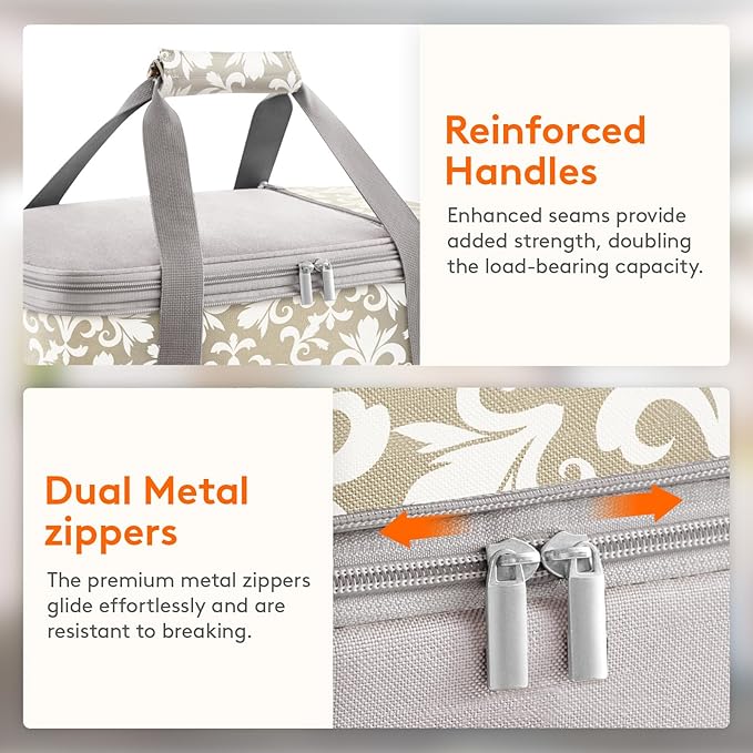 Lifewit Insulated Double Decker Casserole Carrier, Expandable Lasagna Lugger - Image 7