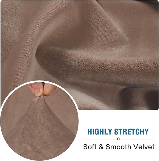 H.VERSAILTEX Velvet Stretch Individual Couch Cushion Cover Plush Cushion - Image 5