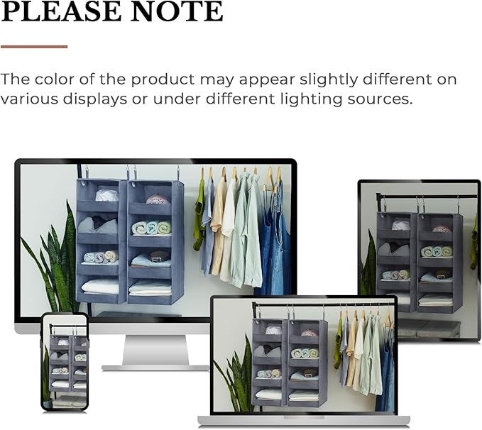 GRANNY SAYS 4-Shelf Hanging Organizer, Closet Hanging Shelves, Closet Hanging - Image 9