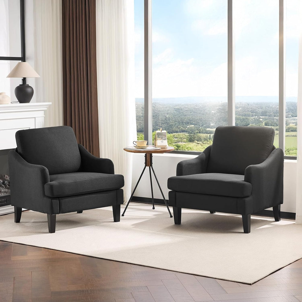 VINGLI Accent Chairs Set of 2, Modern Small Compact Upholstered Armchair