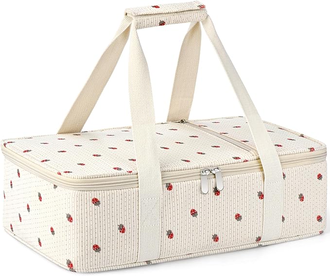 Insulated Casserole Carrier for Hot or Cold Food, Pie Carrier Bag Lunch Bag by MIAOJIE