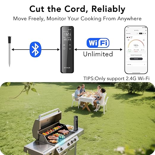 BFOUR Wireless Meat Thermometer Bluetooth - Image 2