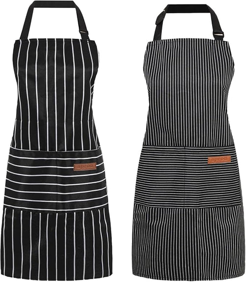 2 Pack Cooking Aprons Adjustable Bib Apron by Unknown