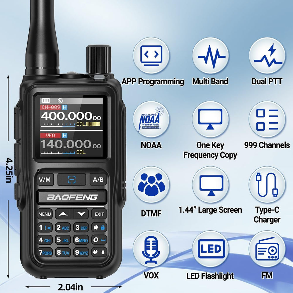 BAOFENG UV-5R MINI Ham Radio Handheld UV5R Long Range Walkie Talkies Recharge...