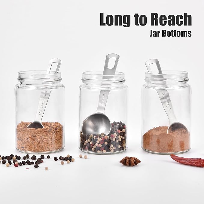 Doosu Measuring Spoons Set of 5-18/8 Stainless Steel Heavy Duty Teaspoons - Image 7