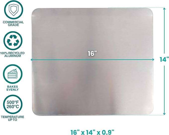 Baker's Secret Pure Aluminum Insulated 16" Cookie Sheet Commercial Grade - Image 2