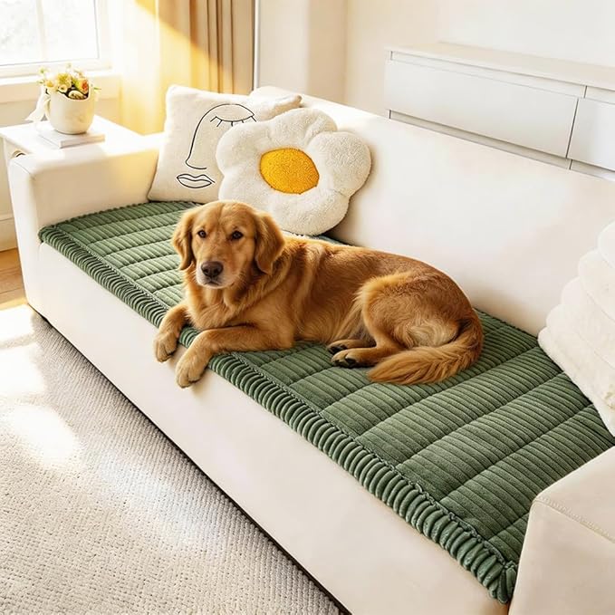 Couch Cover for Dogs Washable, Fuzzy Pet Couch Covers for 3 Cushion Sofa Pet by Awjcsv