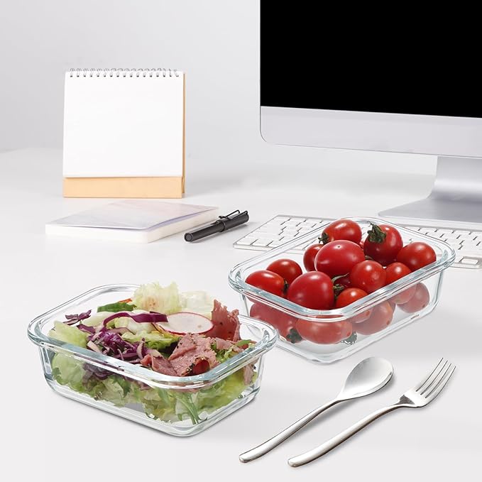 GULFLIN 12 Pack 22oz Glass Meal Prep Containers, Food Storage Containers - Image 6