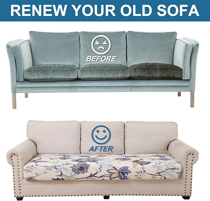 Smiry Printed Couch Cushion Covers, Stretch Soft Couch Covers - Image 8