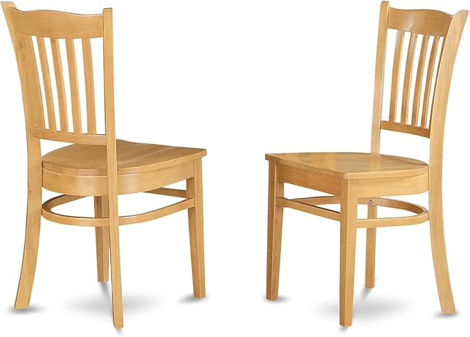 East West Furniture ANGR3-OAK-W 3 Piece Kitchen Table & Chairs Set Contai...