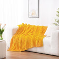 Gold Fleece Throw Blanket 60”×80” by linecooo