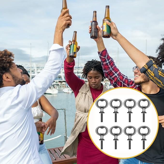 Metal Bottle Opener Kits 8 Pack Blank Stainless Steel Bottle Opener Insert Kits - Image 7
