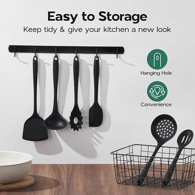 Onader Cooking Utensils Set of 6, Non Toxic & Dishwasher Safe - Image 6