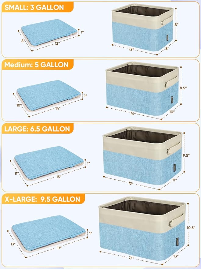 BALEINE 2 Pack Fabric Closet Storage Bins - Image 2