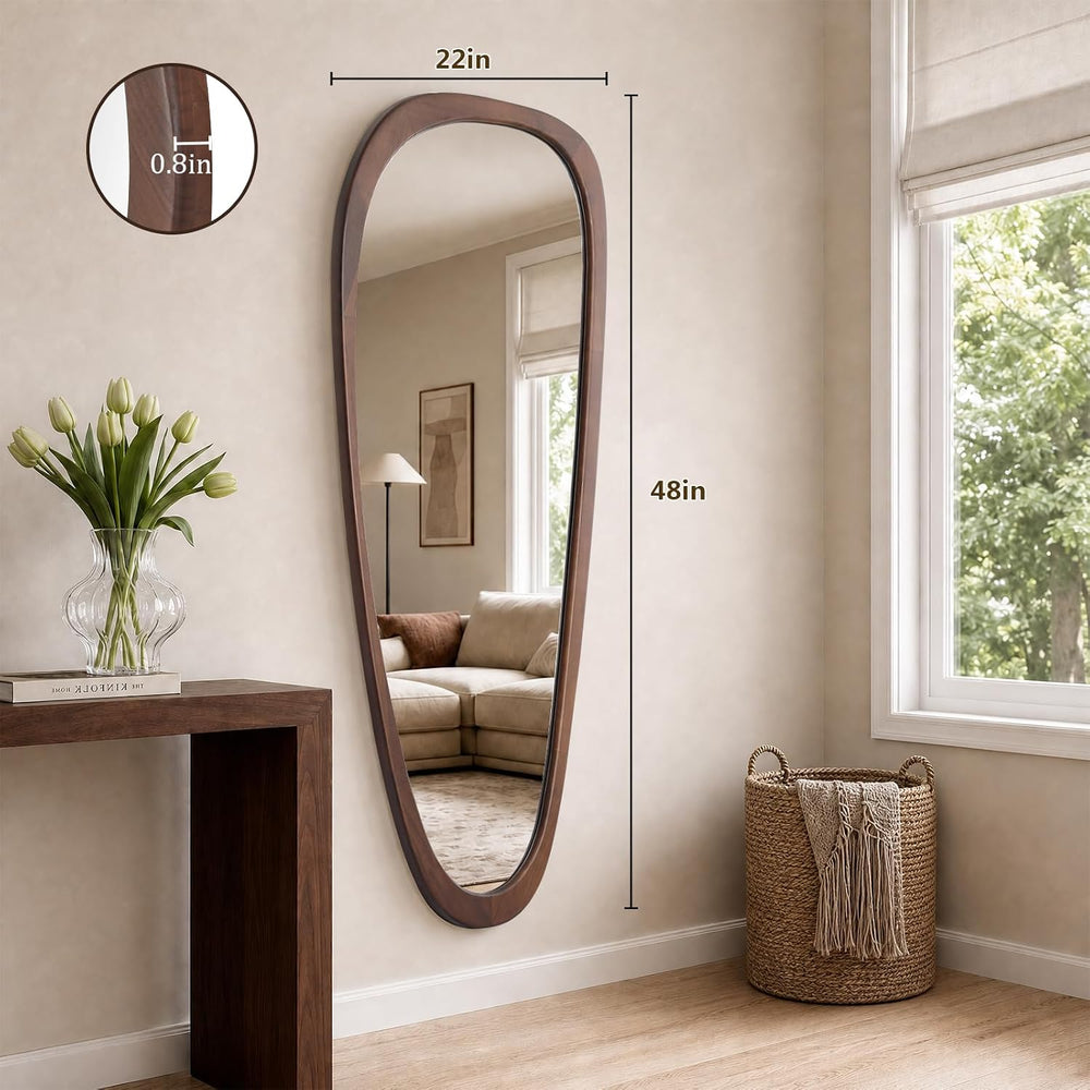 WallBeyond 48" H x 22" W Asymmetrical Mirror, Irregular Wall Mirror...