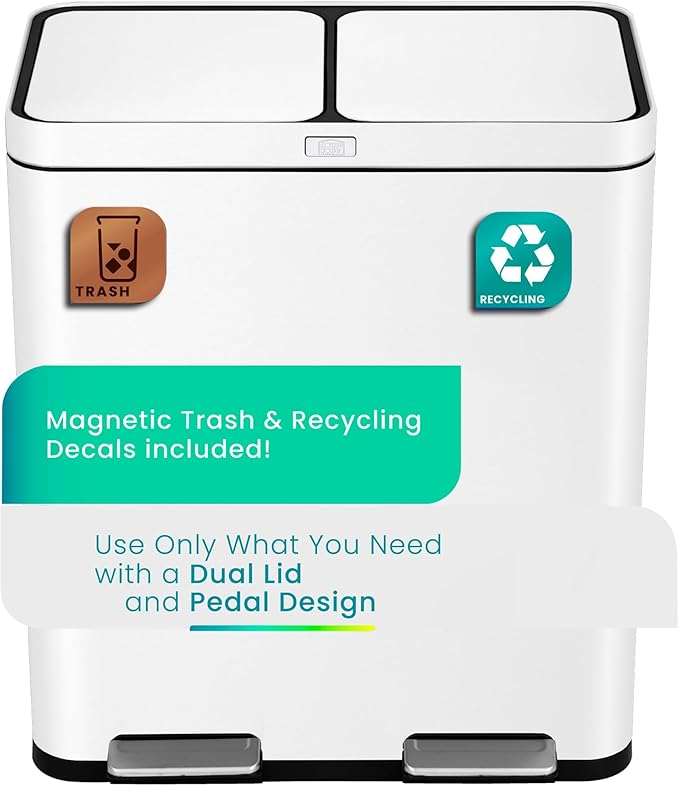 Home Zone Living 16 Gallon Kitchen Trash Can