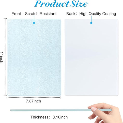 10 Pcs Sublimation Cutting Board Blanks, Textured Tempered Glass Cutting Boards - Image 2