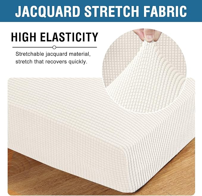 H.VERSAILTEX Super Stretch Individual Seat Cushion Covers Sofa Covers Couch - Image 4