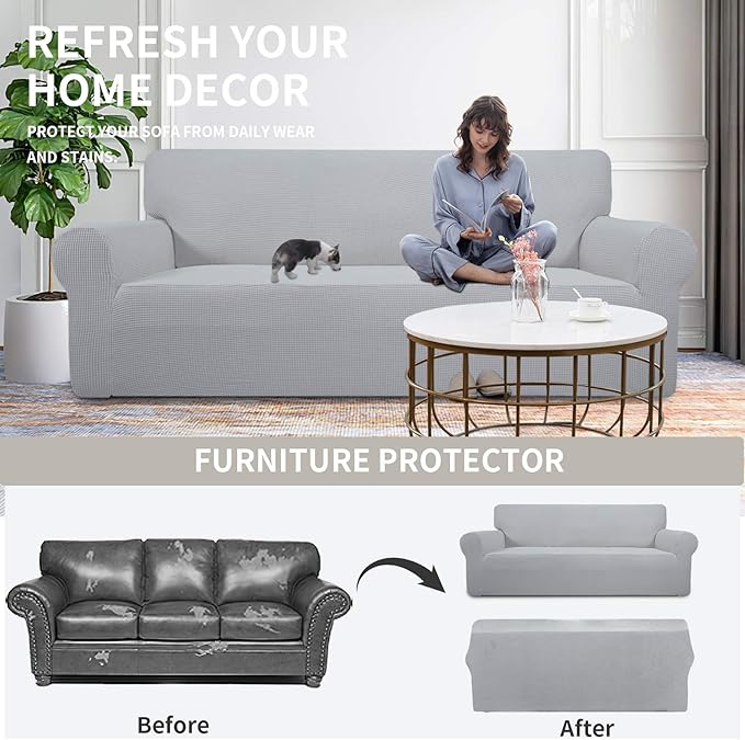 Easy-Going Stretch Oversized Chair Sofa Slipcover 1-Piece Couch Sofa Cover - Image 4