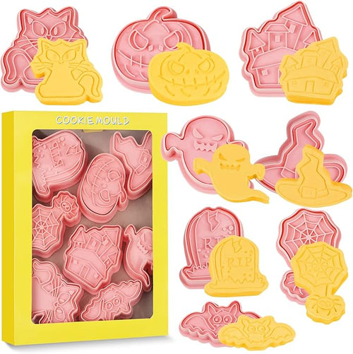 8 Pcs Cookie Cutters Set 3D Holiday Cookie Cutters by Tuxxzis