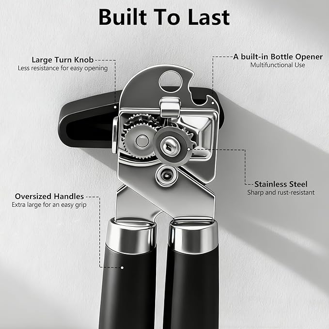 Can Opener Set With 1 Bottle Opener 2 Vegetable Peeler 1 Heavy Duty Kitchen - Image 4