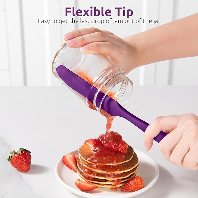 U-Taste Skinny Silicone Jar Spatula: 600ºF Heat-Resistant Food-Grade 10in Long - Image 7