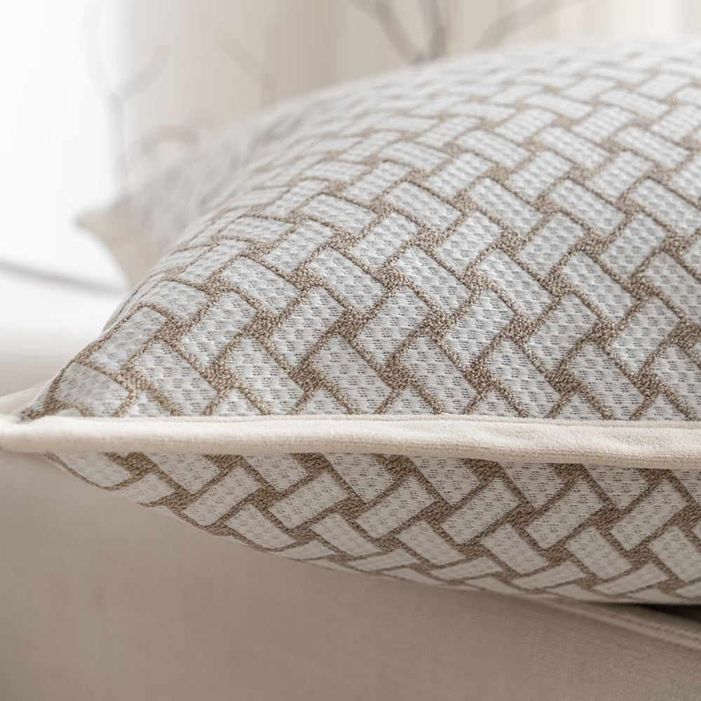 Croker Horse 18x18'' Inches Throw Pillow Cushion Cover - Grid Pattern...