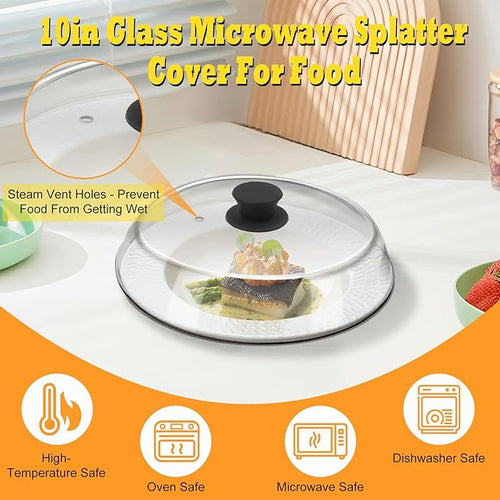 10in Glass Microwave Splatter Cover - Image 2