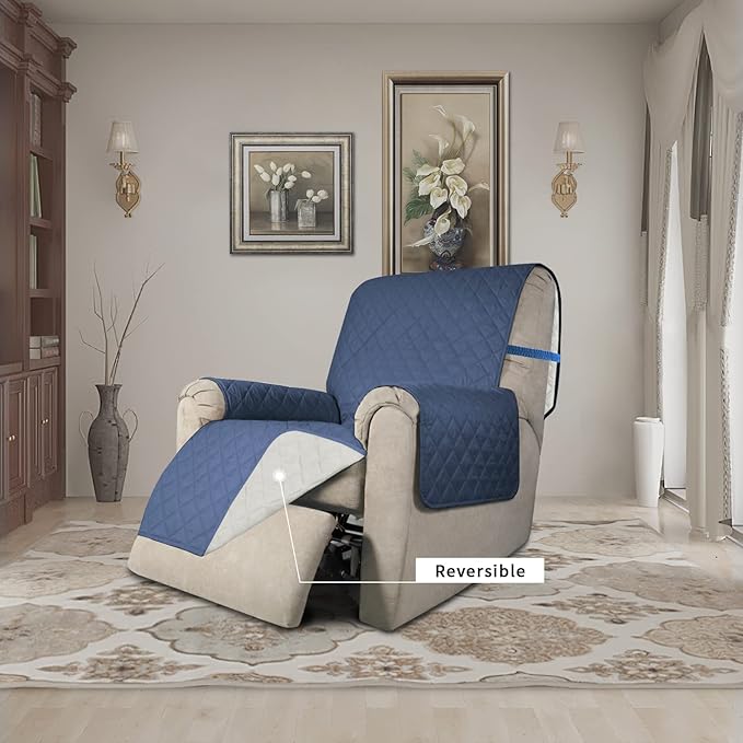 Easy-Going Recliner Chair Slipcovers Reversible Chair Sofa Cover Water - Image 2